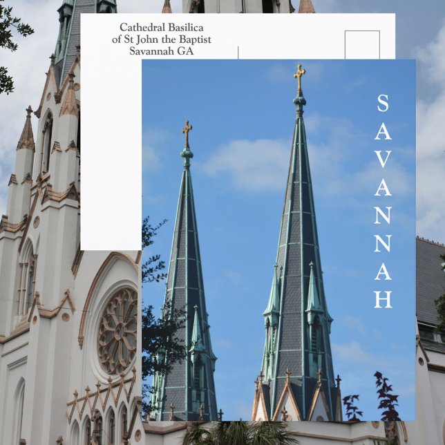 Cathedral Basilica of St John the Baptist Savannah Postcard (Creator Uploaded)