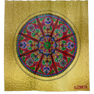 Cathedral Church Stained Glass Colourful Rosette