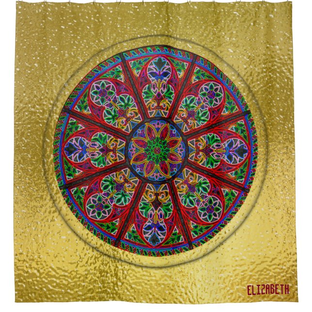 Cathedral Church Stained Glass Colourful Rosette (Front)