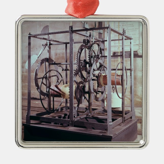 Cathedral clock made for the tower in Salisbury Ca Metal Ornament (Front)