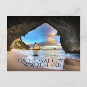 "Cathedral Cove, New Zealand" Travel Postcard