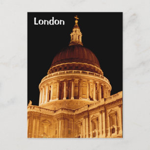 Cathedral Glows à Night St Pauls London Carte post