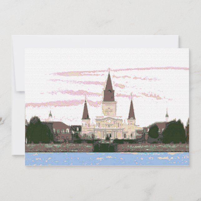 Cathedral, Jackson Square, New Orleans Save The Date (Front)