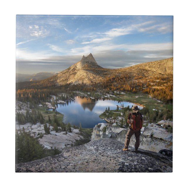 Cathedral Lake / Peak - Yosemite - John Muir Trail Tile (Front)