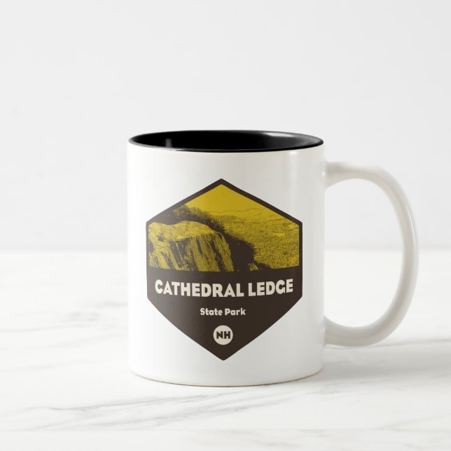 Cathedral Ledge State Park New Hampshire Two-Tone Coffee Mug (Right)