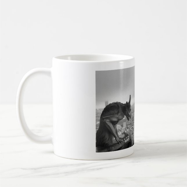 Cathedral Notre Dame gargoyle coffee mug (Left)