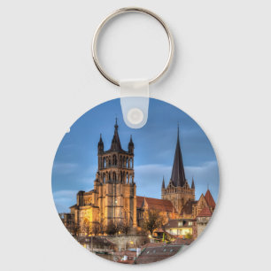 Cathedral Notre Dame of Lausanne, Switzerland, HDR Keychain