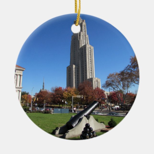 Cathedral of Learning University of Pittsburgh Ceramic Ornament (Front)