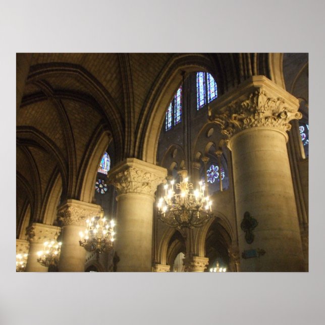 Cathedral of Notre Dame, Paris, France Poster (Front)