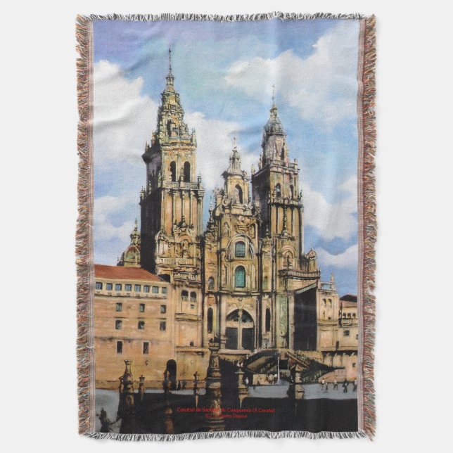 Cathedral of Santiago de Compostela (A Coruña) Throw Blanket (Front Vertical)