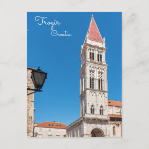 Cathedral of St Lawrence tower inTrogir - Croatia Postcard