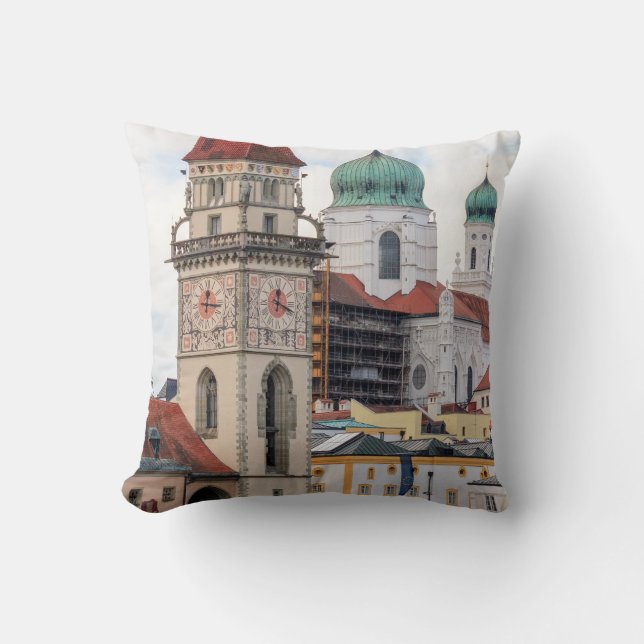 Cathedral of St. Stephan Throw Pillow (Front)