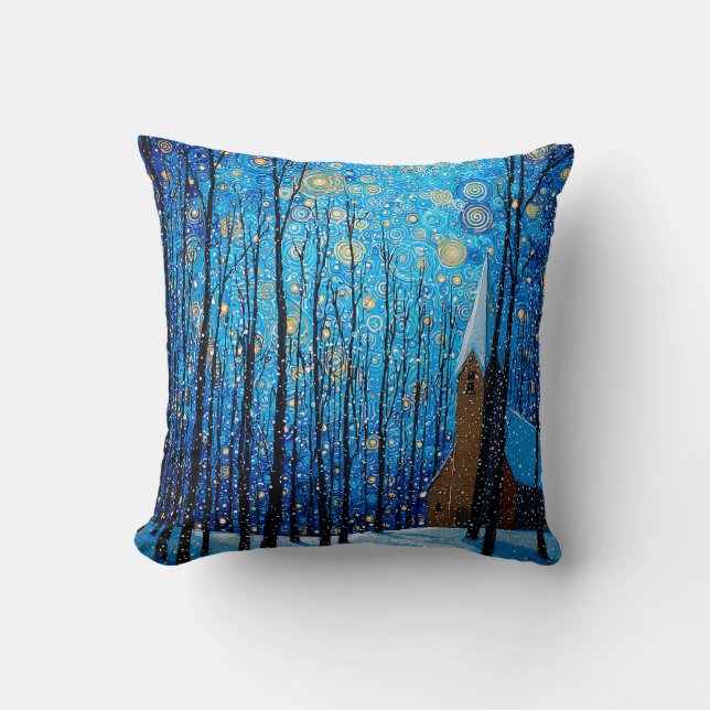 Cathedral of Stars Throw Pillow (Front)