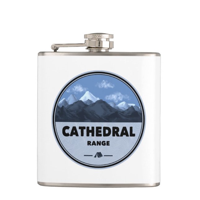 Cathedral Range California Camping Hip Flask (Front)