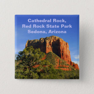 Cathedral Rock, Arizona 2 Inch Square Button