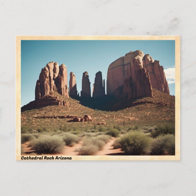 Cathedral Rock Arizona Vintage Travel Postcard (Front)
