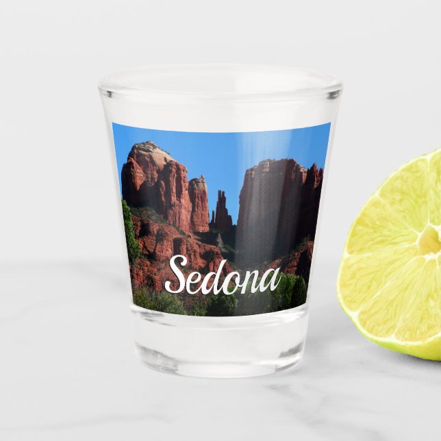 Cathedral Rock in Sedona Arizona Monument Shot Glass (Front)