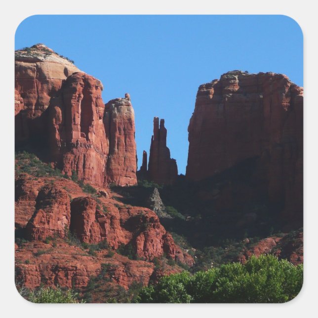 Cathedral Rock in Sedona Arizona Monument Square Sticker (Front)