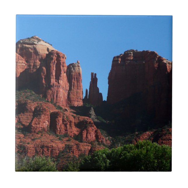 Cathedral Rock in Sedona Arizona Monument Tile (Front)
