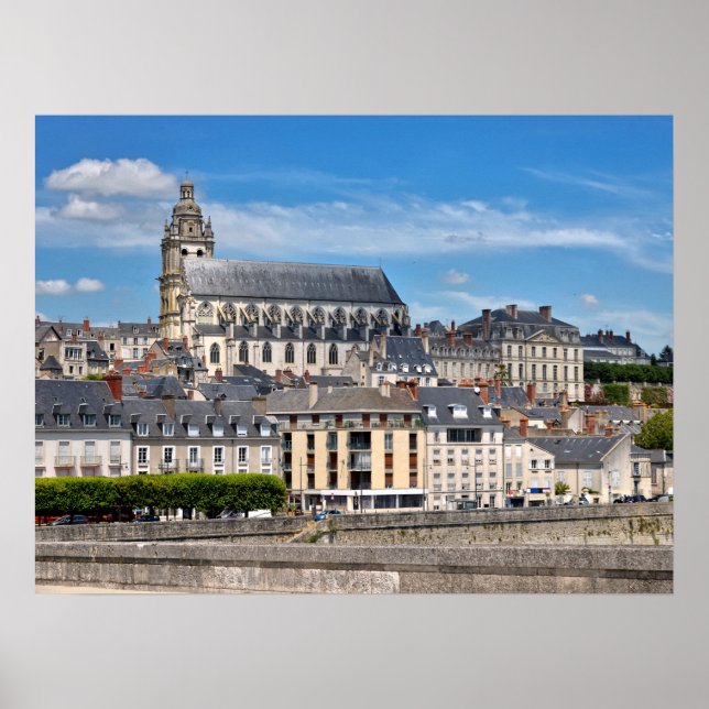 Cathedral Saint Louis at Blois in France Postcard  Poster (Front)