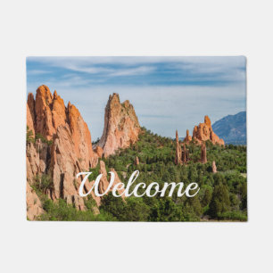 Cathedral Spires Formations Colorado Doormat