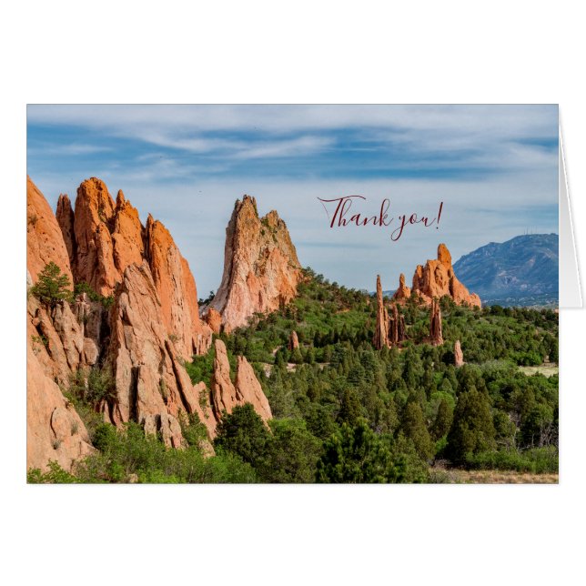 Cathedral Spires Formations Colorado Thank U Card (Front Horizontal)