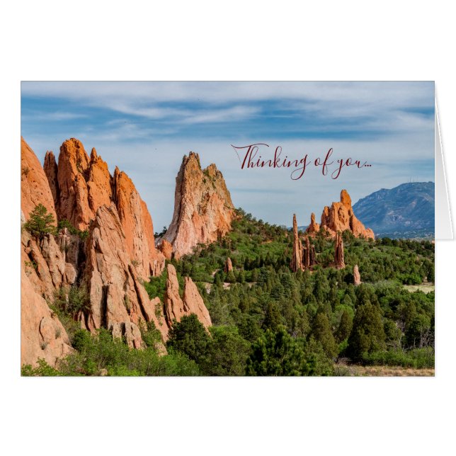 Cathedral Spires Formations Colorado Thinking Card (Front Horizontal)