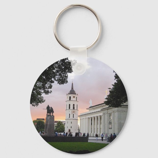 Cathedral Square in Vilnius, LITHUANIA --- Keychain (Front)