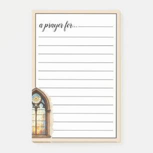 Cathedral Stained Glass Window War Room Prayer Post-it Notes