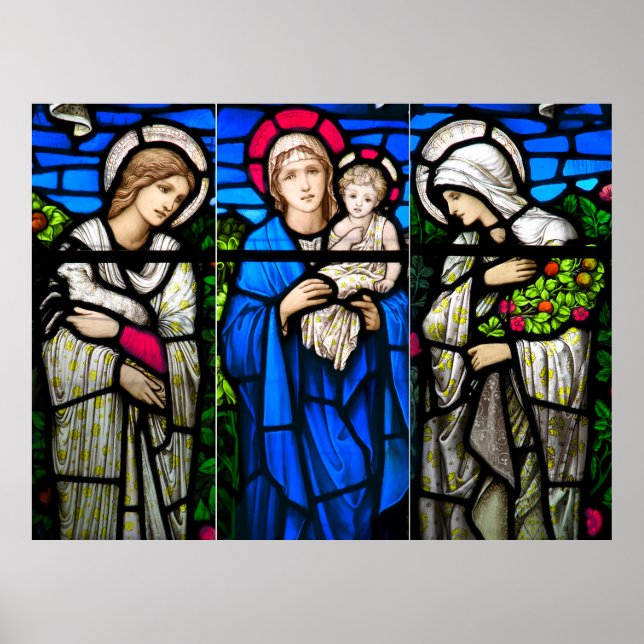 CATHEDRAL STAINED GLASS WINDOWS POSTER (Front)