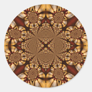 Cathedral Stained Glass Windows White Candles Classic Round Sticker