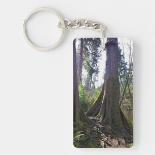 Cathedral Tree, Astoria, Oregon Keychain