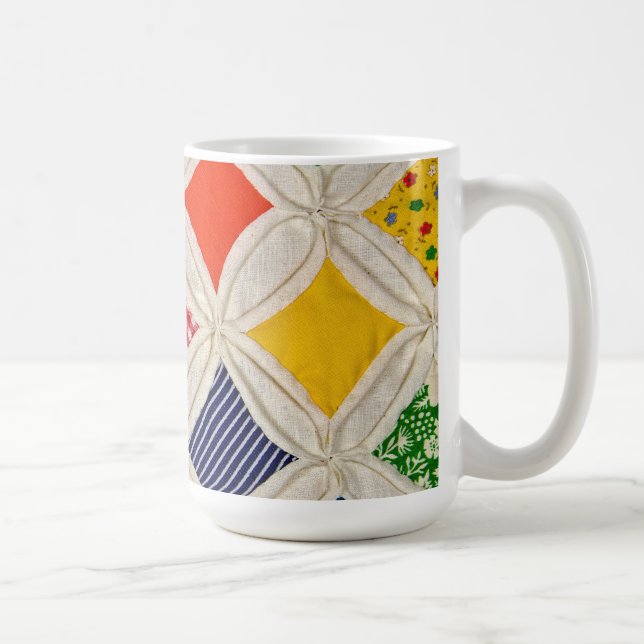 Cathedral Window Quilt design Coffee Mug (Right)