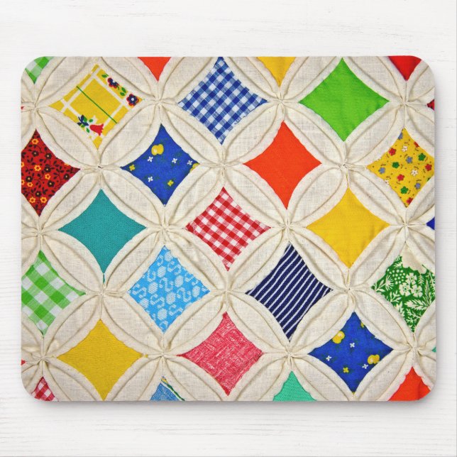 Cathedral Window Quilt design Mouse Pad (Front)
