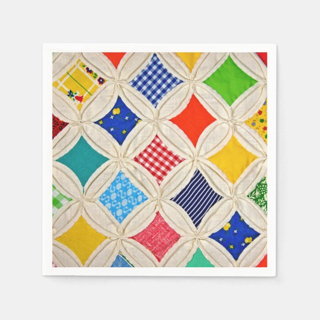 Cathedral Window Quilt Napkin (Front)