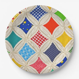 Cathedral Window Quilt  Paper Plate