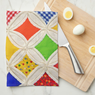 Cathedral Window Quilt Pattern Kitchen Towel
