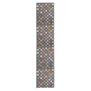Cathedral window quilt short table runner