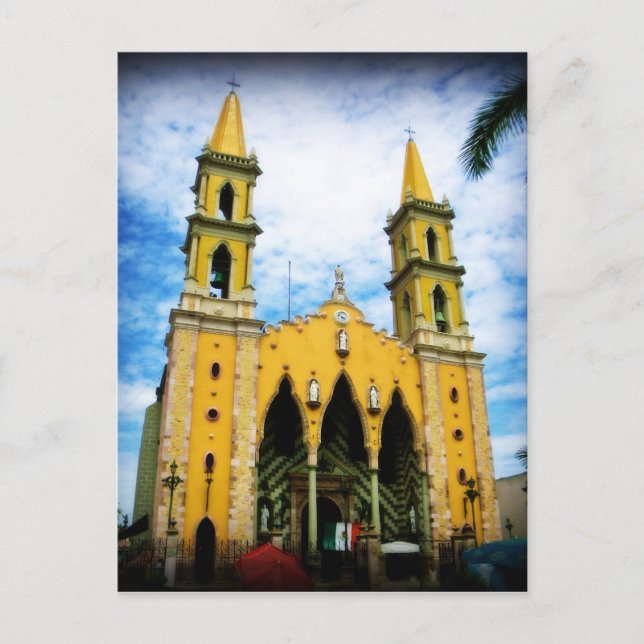 Cathédrale À Mazatlan Mexique Église Carte Postale (Devant)