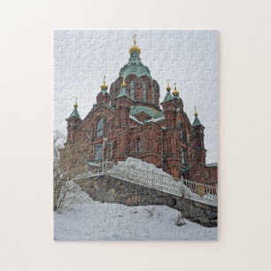 Cathédrale d'Helsinki Uspenski au puzzle d'hiver