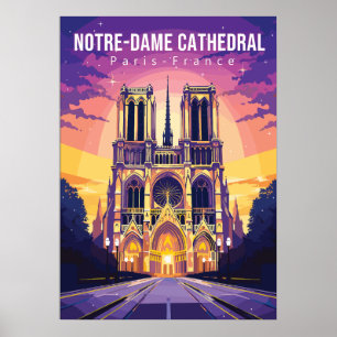Cathédrale Notre-Dame, affiche d'art
