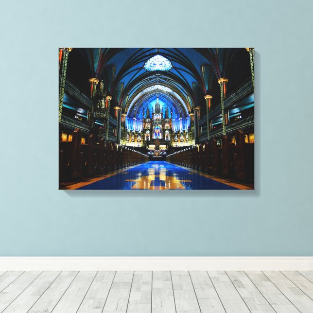 Cathédrale Notre-Dame de Montréal toile Imprimer (Insitu (Plancher de Bois))