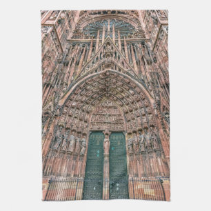 Cathedrale Notre-Dame, Strasbourg, France Kitchen Towel