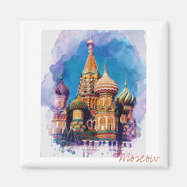 Cathédrale St Basil Moscou Russie Magnet (Devant)