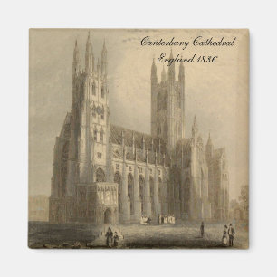Cathedrals of England Series: Canterbury 1836 Magnet