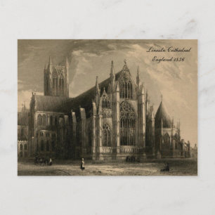 Cathedrals of England Series: Lincoln 1836 Postcard