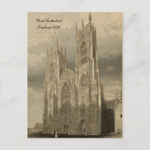 Cathedrals of England Series: York 1836 Postcard