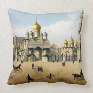 Cathedrals of the Annunciation and the Archangel, Throw Pillow