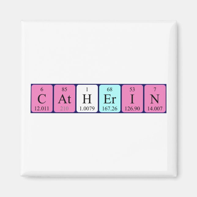 Catherin periodic table name magnet (Front)