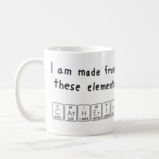 Catherin periodic table name mug (Left)